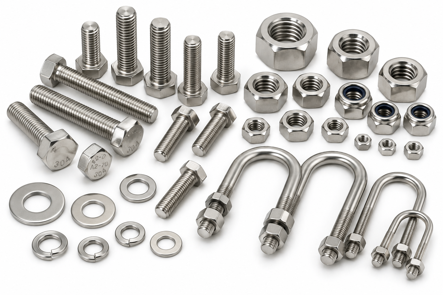 SS Nuts, Bolts & U‑Bolts